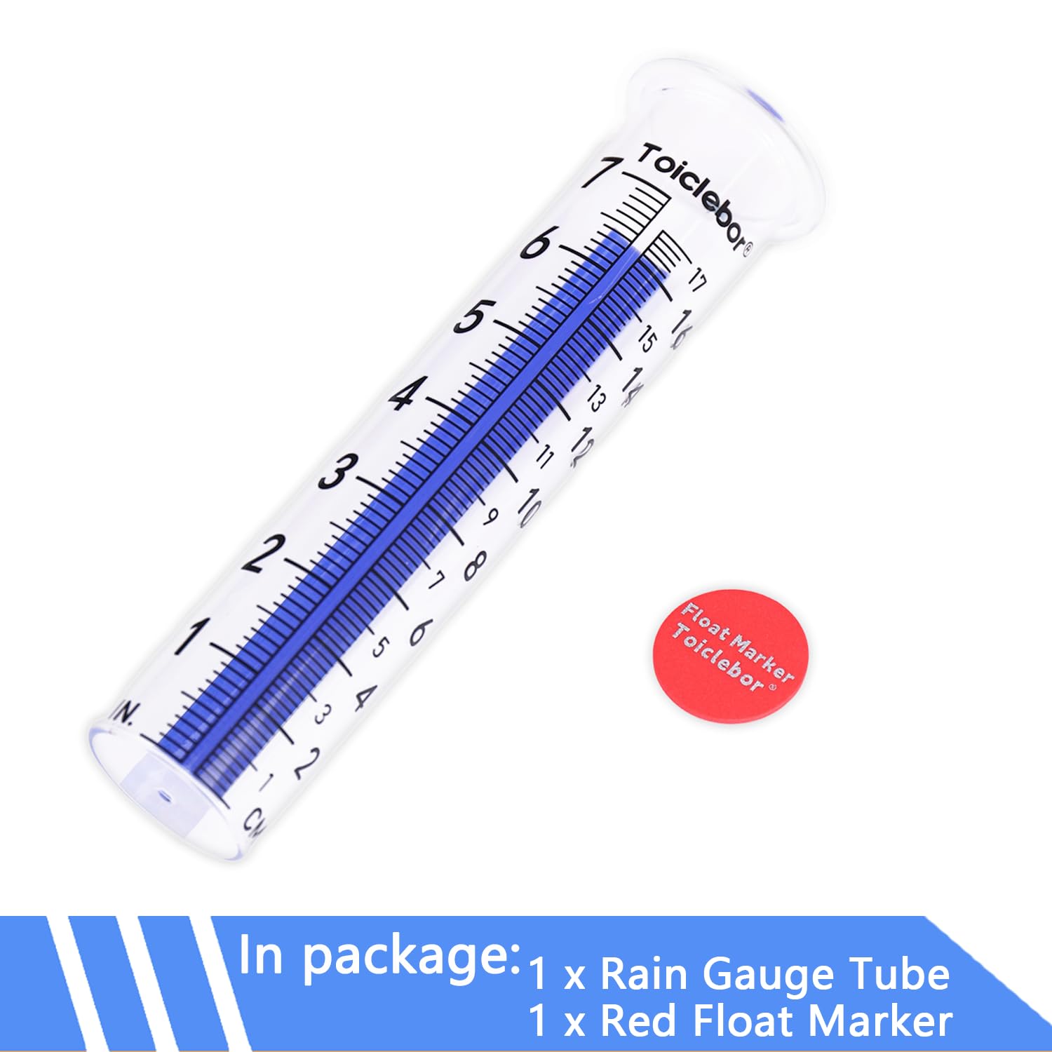 Toiclebor clear weather-resistant plastic tube remains durable outdoors all year.
