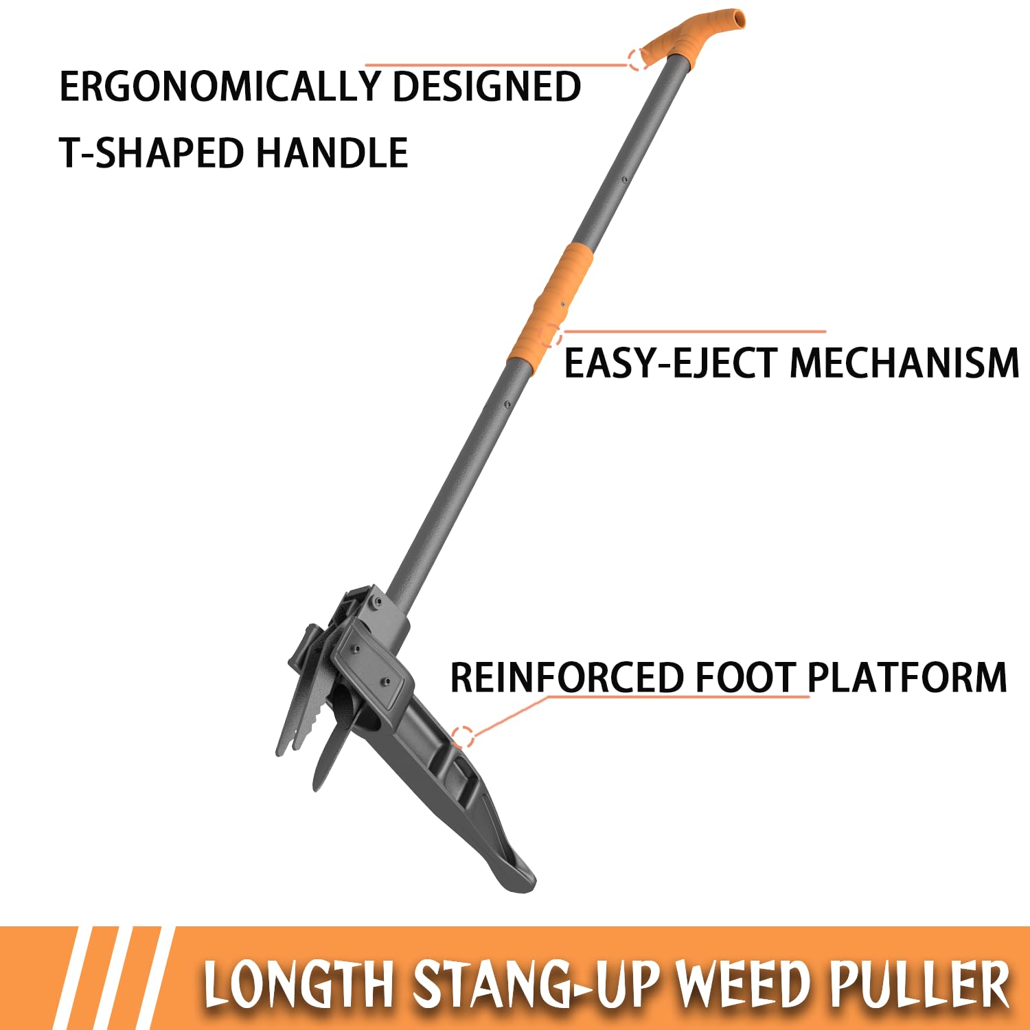 Toiclebor easy-to-use weed puller simplifies root removal from standing height.