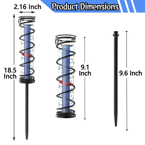 Toiclebor rain gauge durable-plastic construction withstands all-season use.