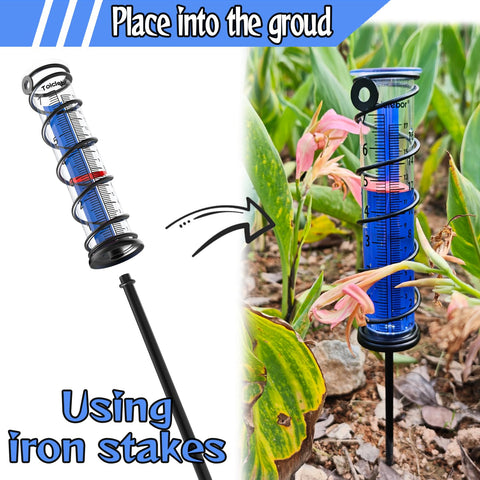 Toiclebor rain gauge red-float marker for intuitive water level readings.