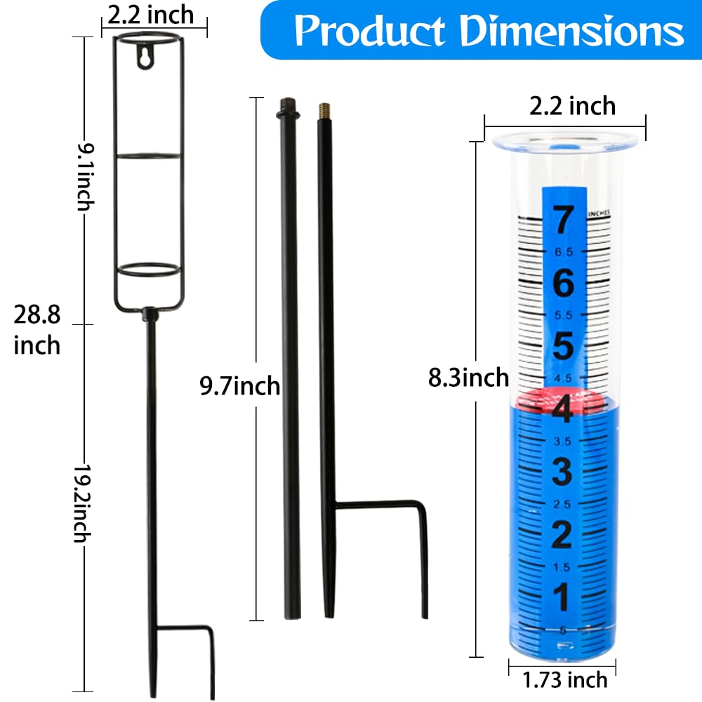 Toiclebor rain gauge model RM-LBS7-002 ready for top ring hanging