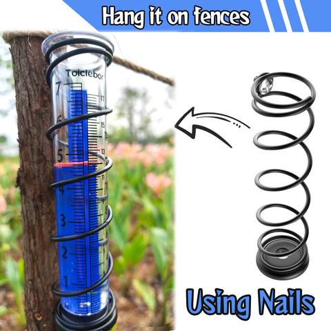 Toiclebor rain gauge wall-mount setup provides flexible installation options.