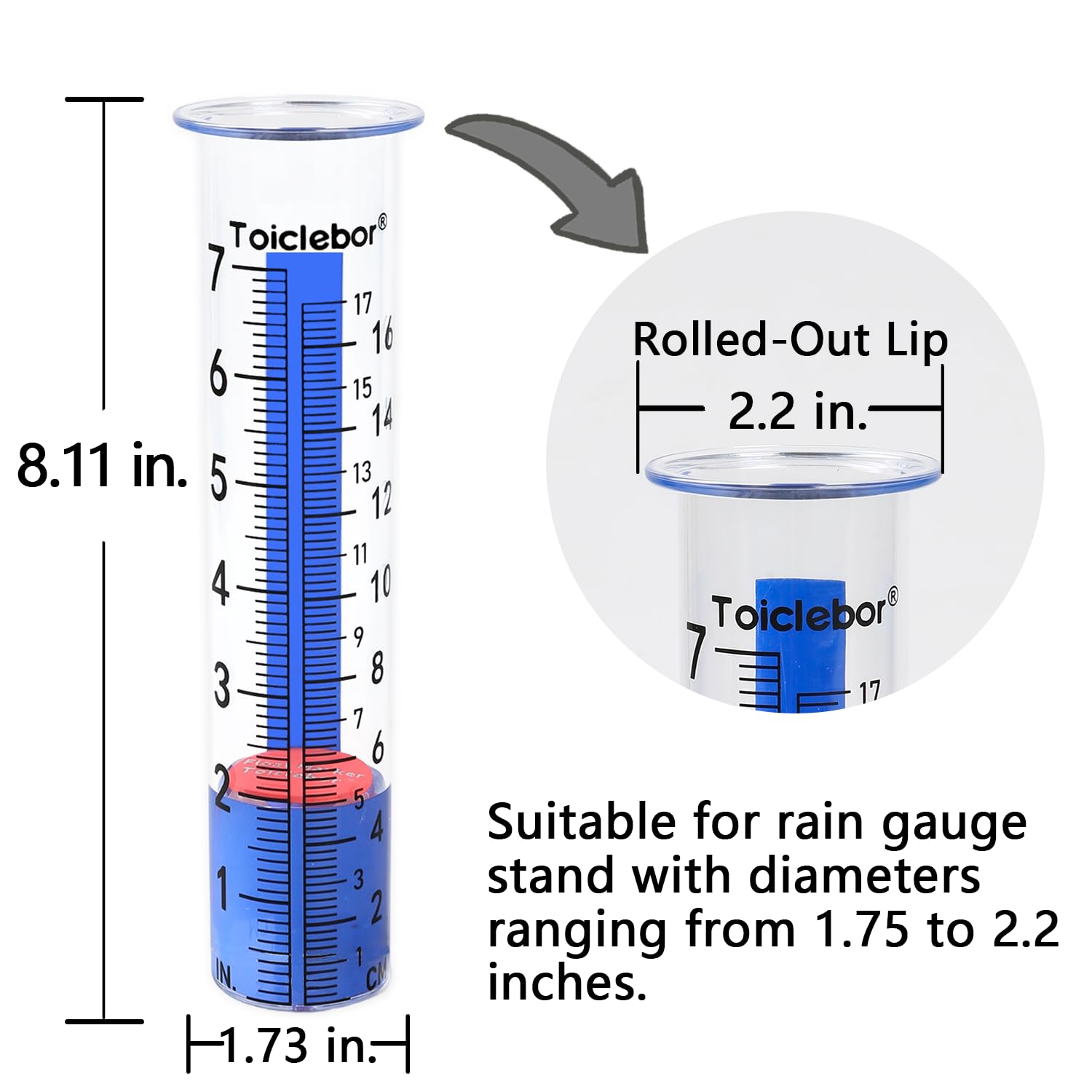 Toiclebor tube-fit-model RM-T09 ensures compatibility with RM series gauges.