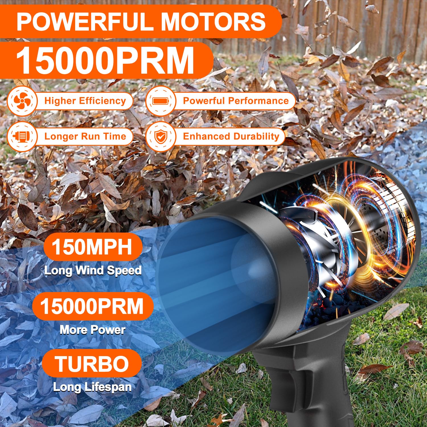 Toieue leaf blower with dual 18V batteries for extended outdoor use.