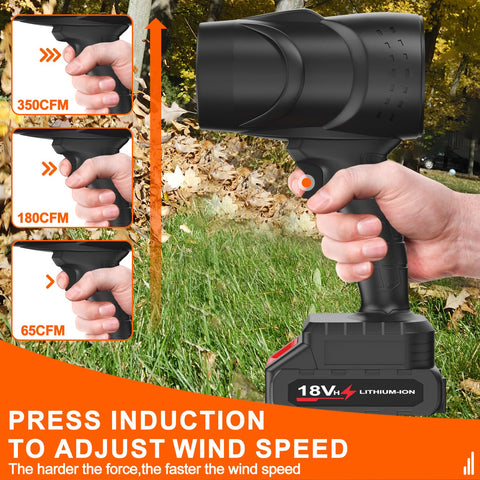 Toieue blower uses turbo technology to boost airflow for faster task completion.
