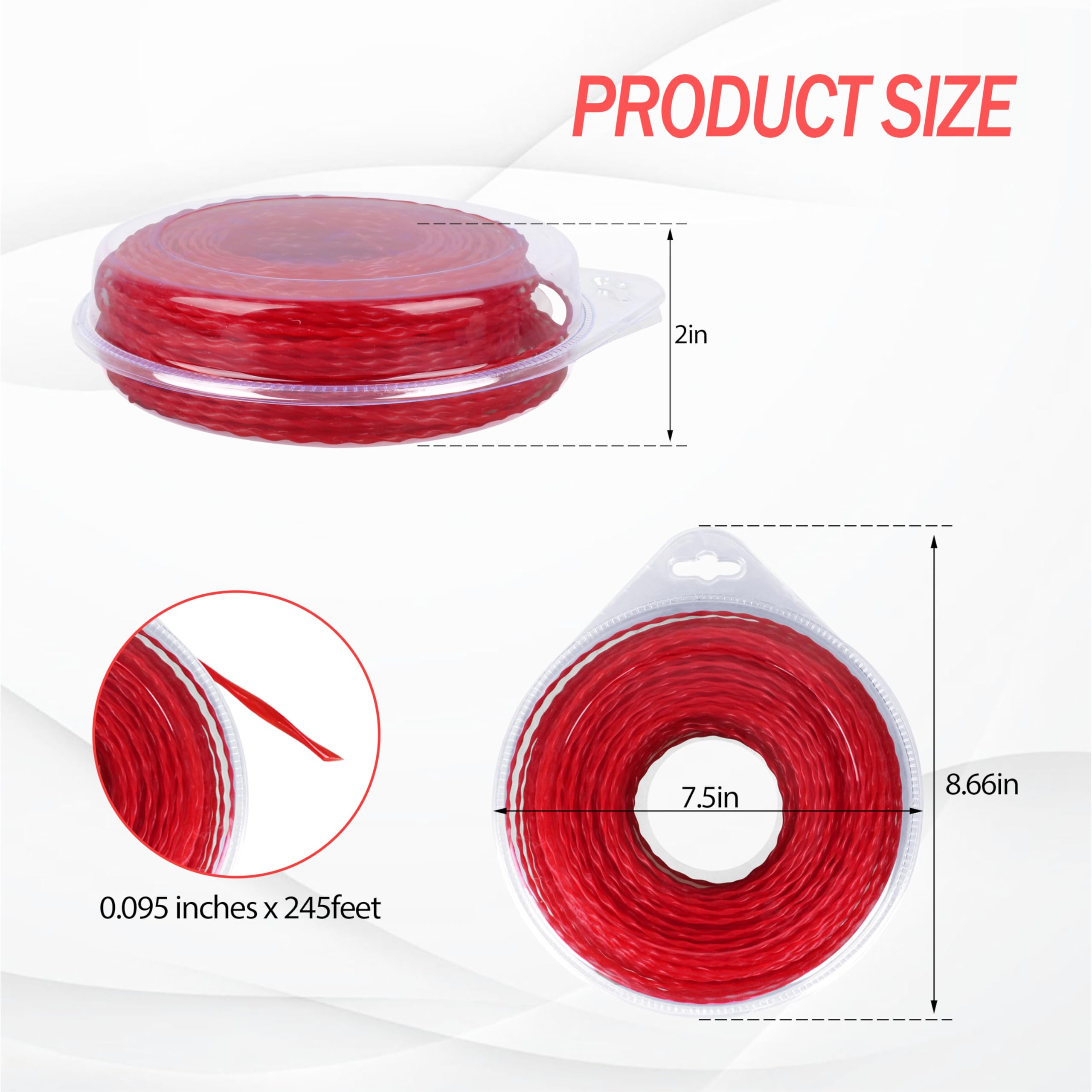 TOKDOOT 250 ft spool in durable nylon resin for longevity.
