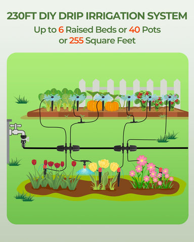 Tokidot rotating sprinkler 0-180deg adjusts for trees and beds.