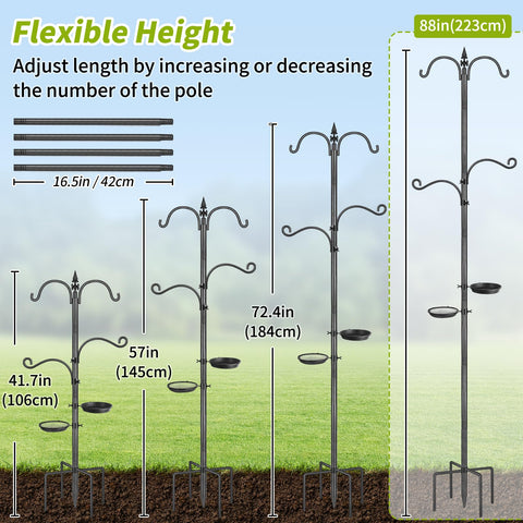 TOKPLNU 5-prong base provides wind-resistant stability outdoors.