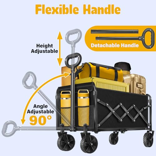 TOKXTIK Wagon Cart weighs 11 lbs for effortless one-handed carry.