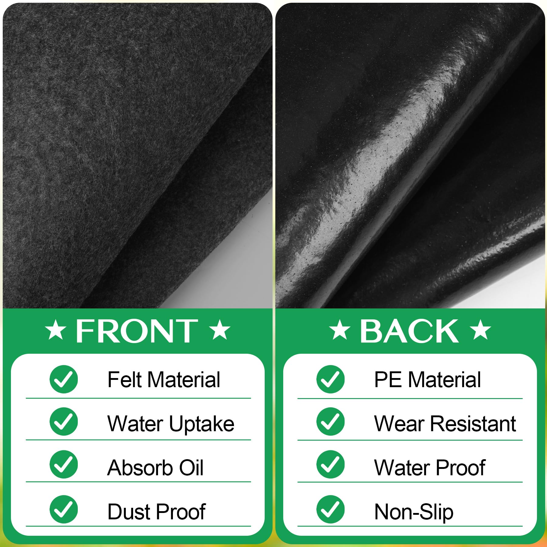 ToLanbbt easy-clean shed floor mat suitable for vacuuming or hose rinsing.