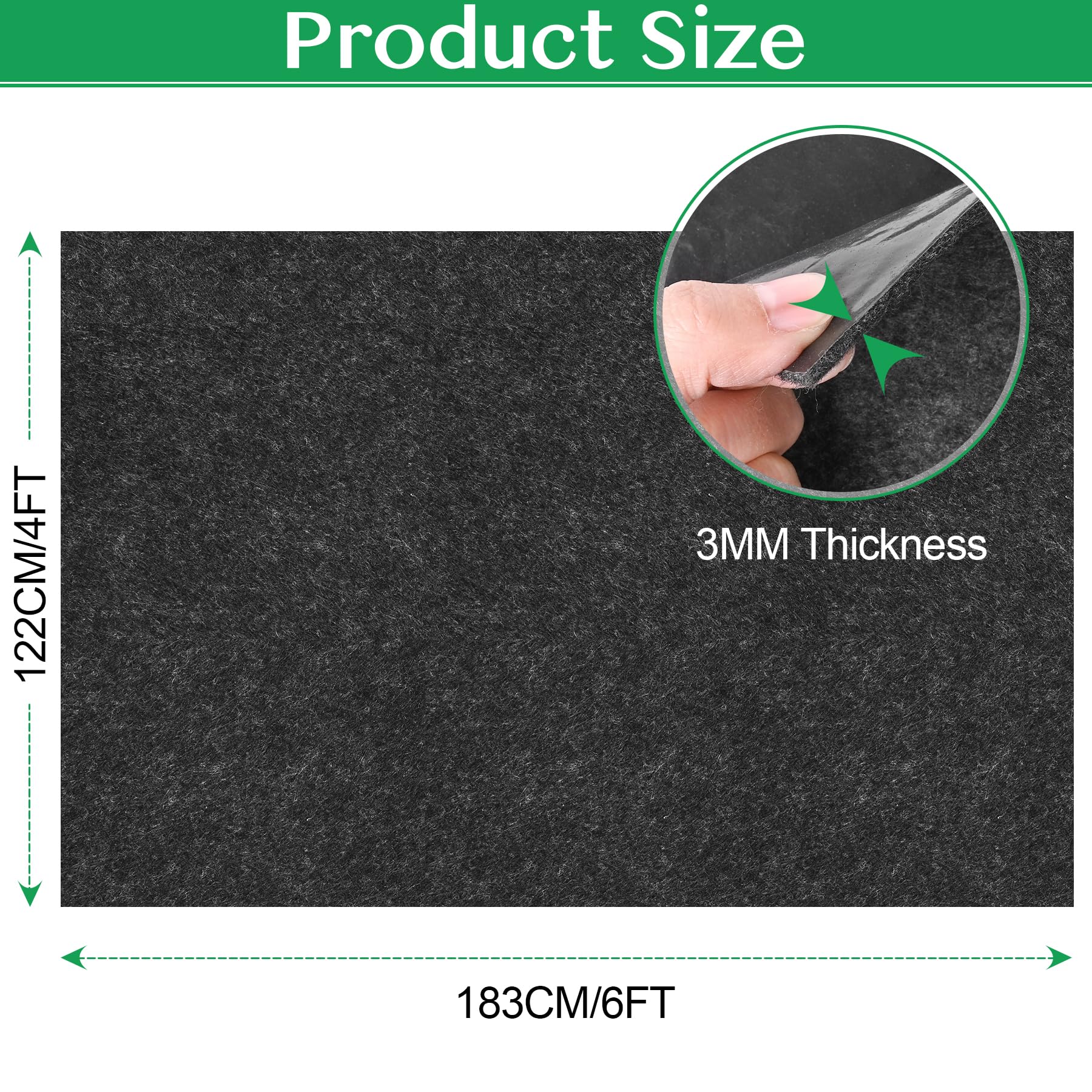 ToLanbbt felt absorption detail showing moisture control on the mat surface.