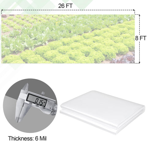 ToLanbbt 6 mil heavy-duty greenhouse film offering durable, long-lasting coverage.