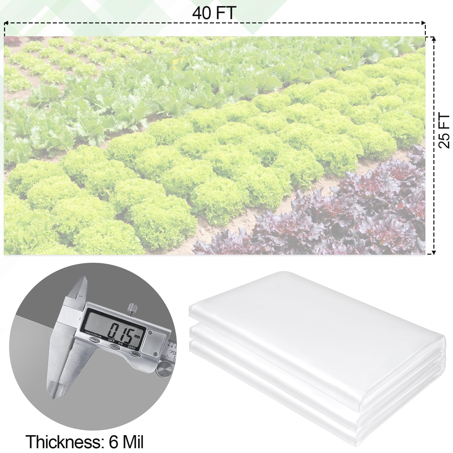 ToLanbbt 6mil heavy-duty film delivers durable protection against weather.