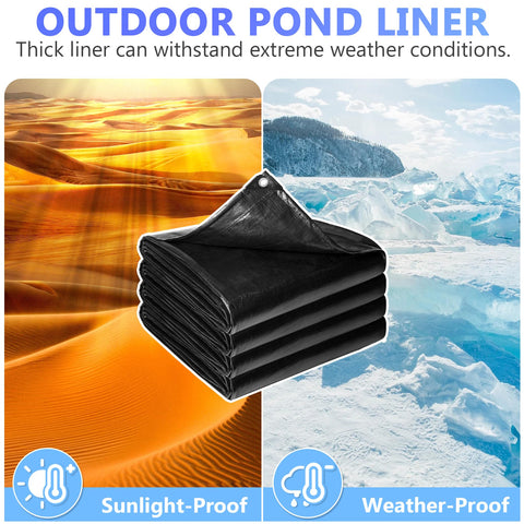 ToLanbbt outdoor pond fountain liner suitable for ponds, waterfalls, and water features.