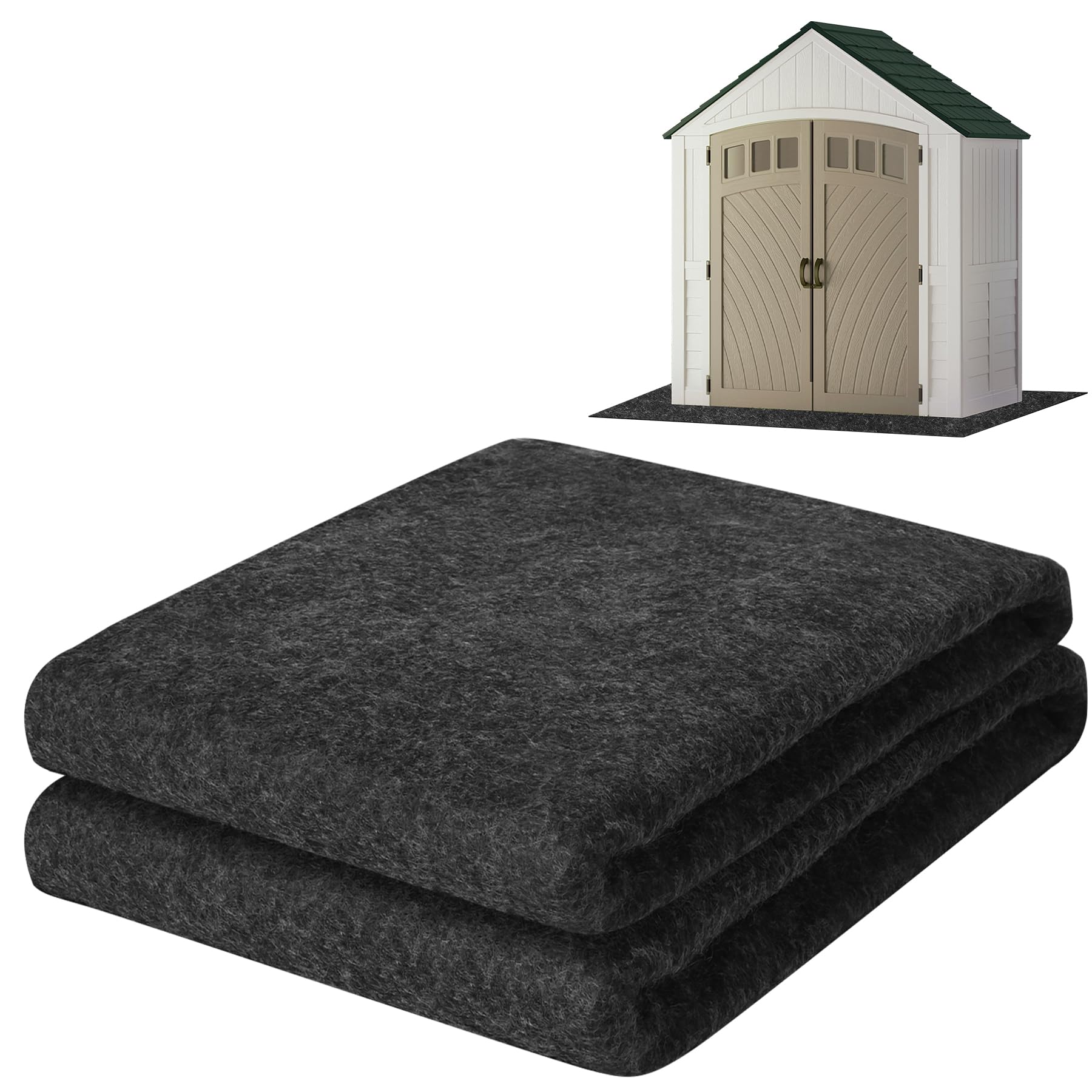 ToLanbbt shed floor mat 6x4 laid flat for dry, protected storage space.