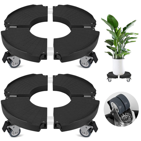 ToLanbbt plant caddy stand with 360° wheels for easy mobility of large planters