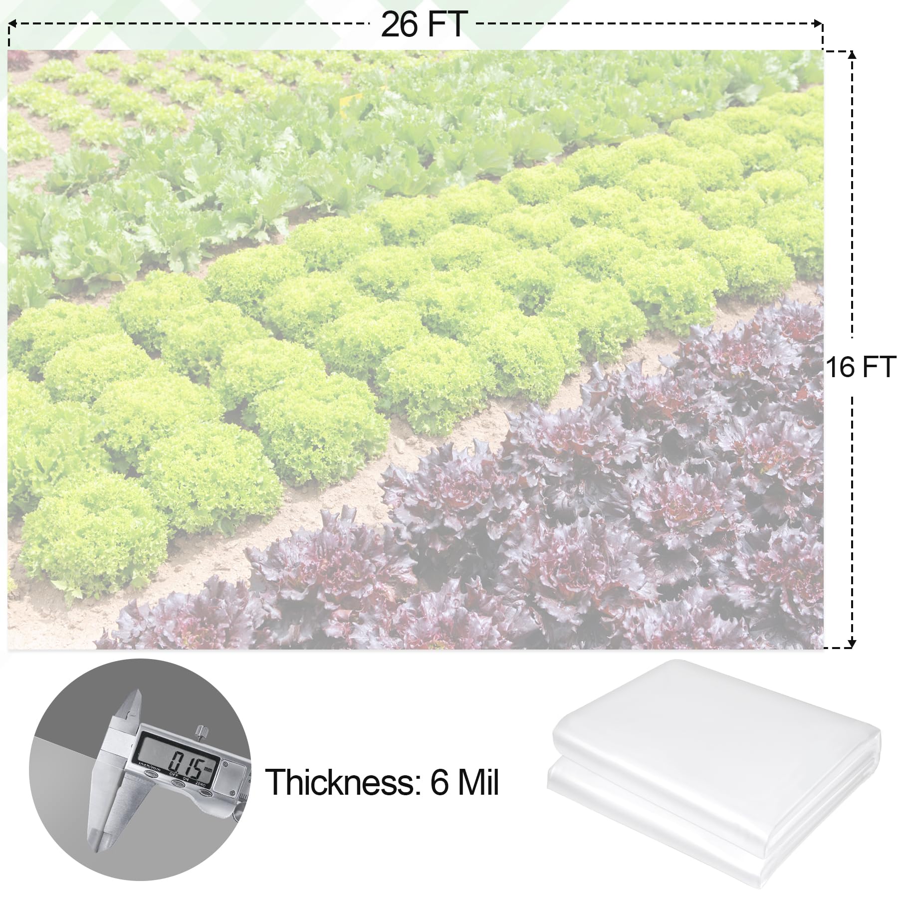 ToLanbbt polyethylene cover for farming, tear and puncture resistant