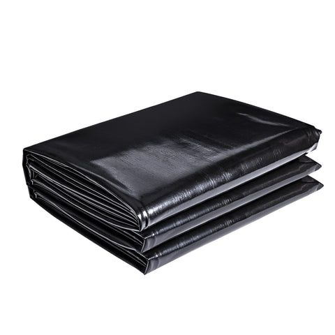 ToLanbbt pond liner 10x10 black UV resistant blocks soil intrusion for clear water.