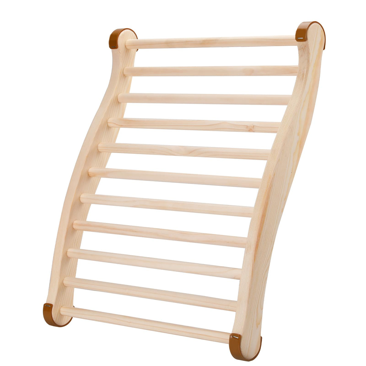 TOLHYUN Sauna Backrest in wooden slip-resistant finish offering stable support for sessions