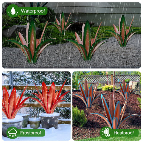 TOMBABY agave weatherproof IP44 sculpture suitable for year-round outdoors
