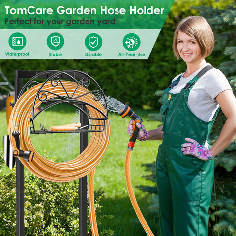 TomCare easy-assembly hose holder simplifies setup in minutes.