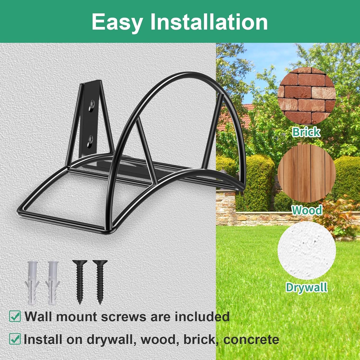 TomCare easy-install with included screws for quick wall mounting.