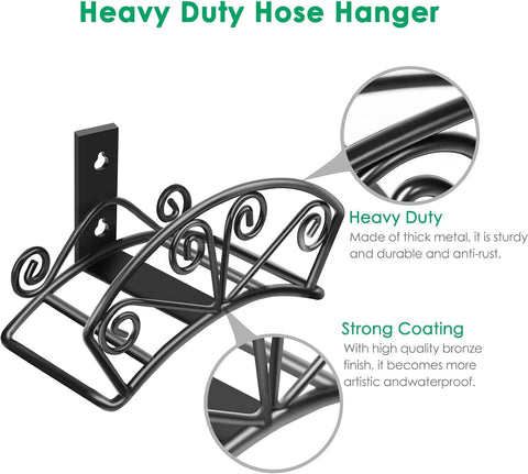 TomCare easy-install wall mount hose holder shown mounted for space saving.