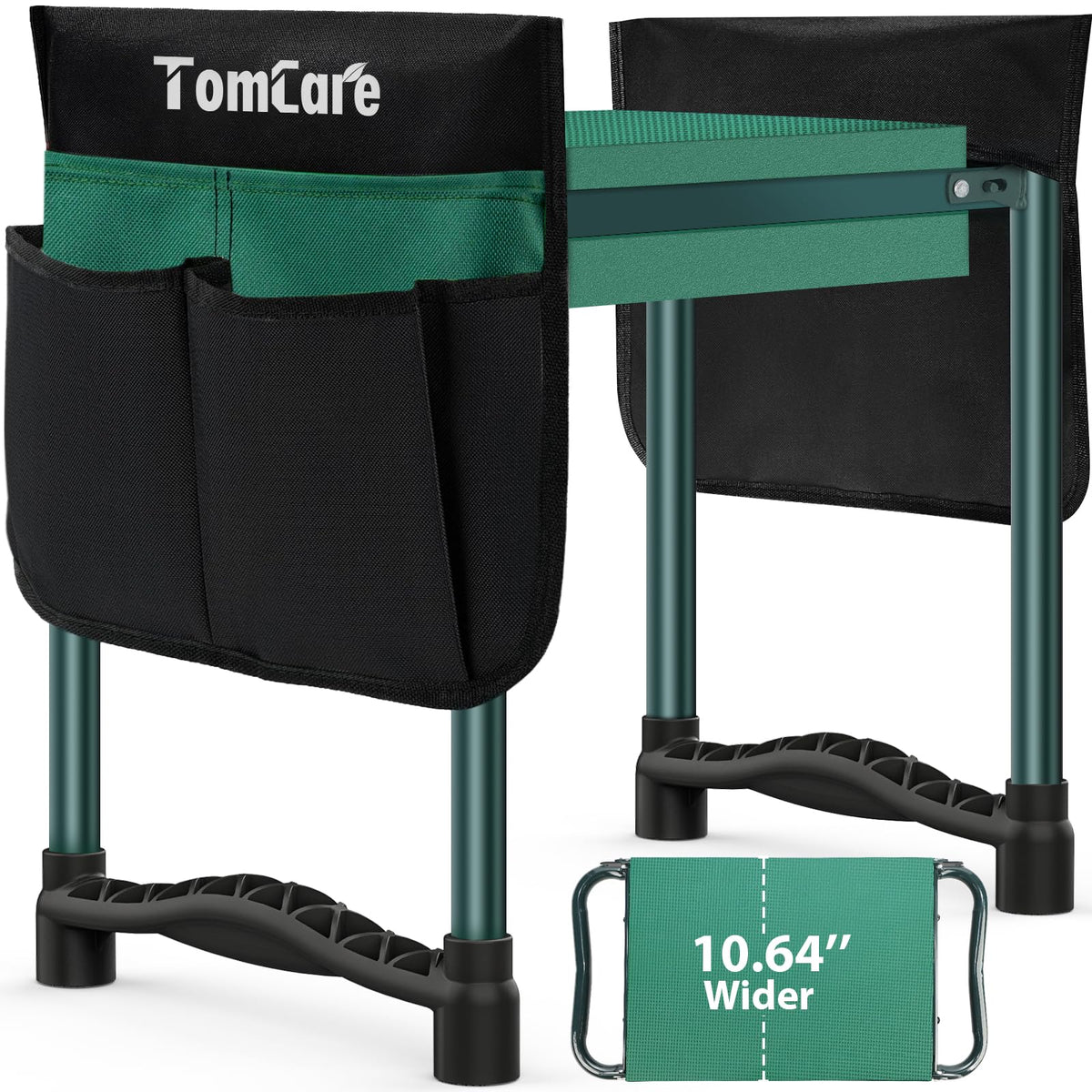 TomCare garden kneeler wide pad for comfortable kneeling in the garden