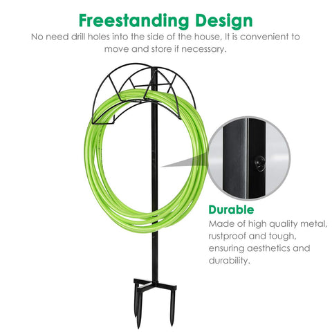 TomCare heavy-duty garden storage rack with black finish