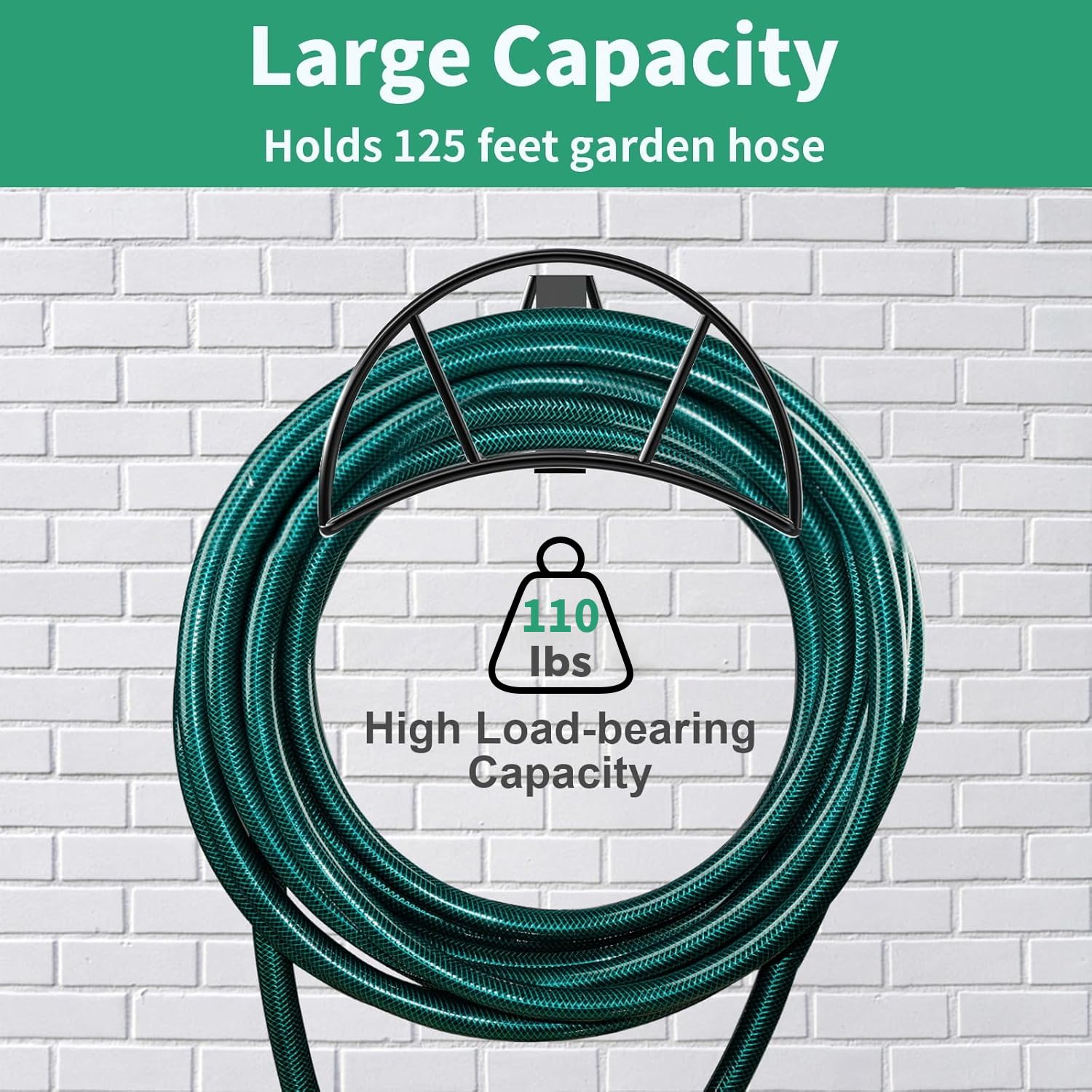TomCare heavy-duty metal construction provides durable hose storage.
