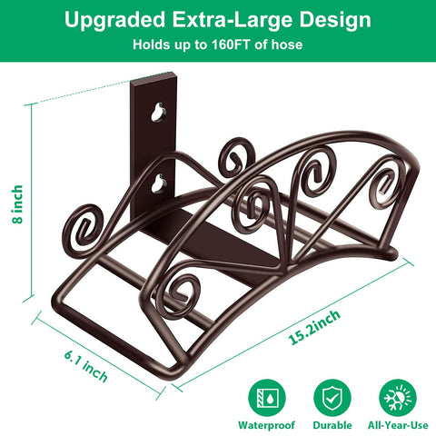 TomCare hose holder supports up to 160ft for tidy, ready hose.