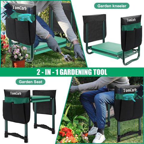 TomCare kneeler converts to a seat for versatile gardening sessions