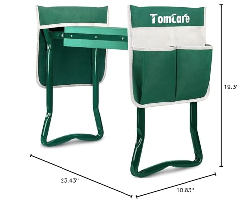 TomCare kneeler seat in chair mode provides a comfy outdoor seating option