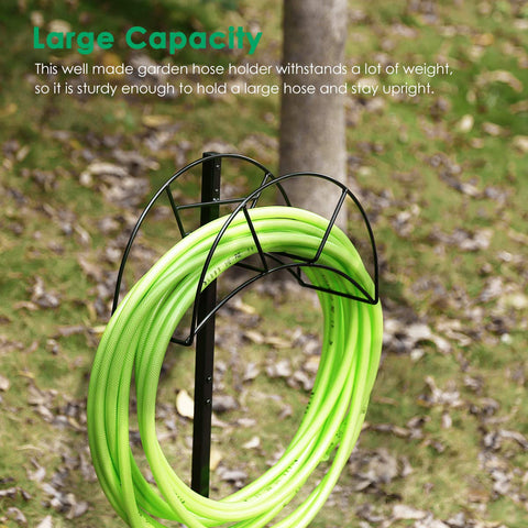 TomCare metal-construction hose holder offers sturdy outdoor use