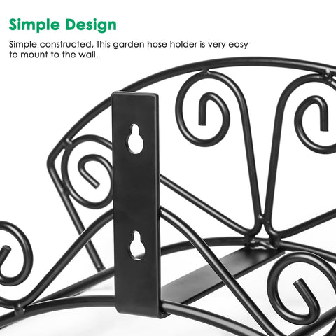 TomCare outdoor hose holder suited for yard or balcony storage.