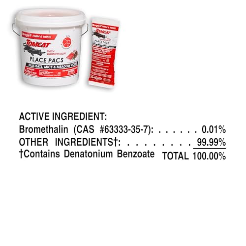 Tomcat Bromethalin Place Pacs indoor placement highlights discreet pest control options.