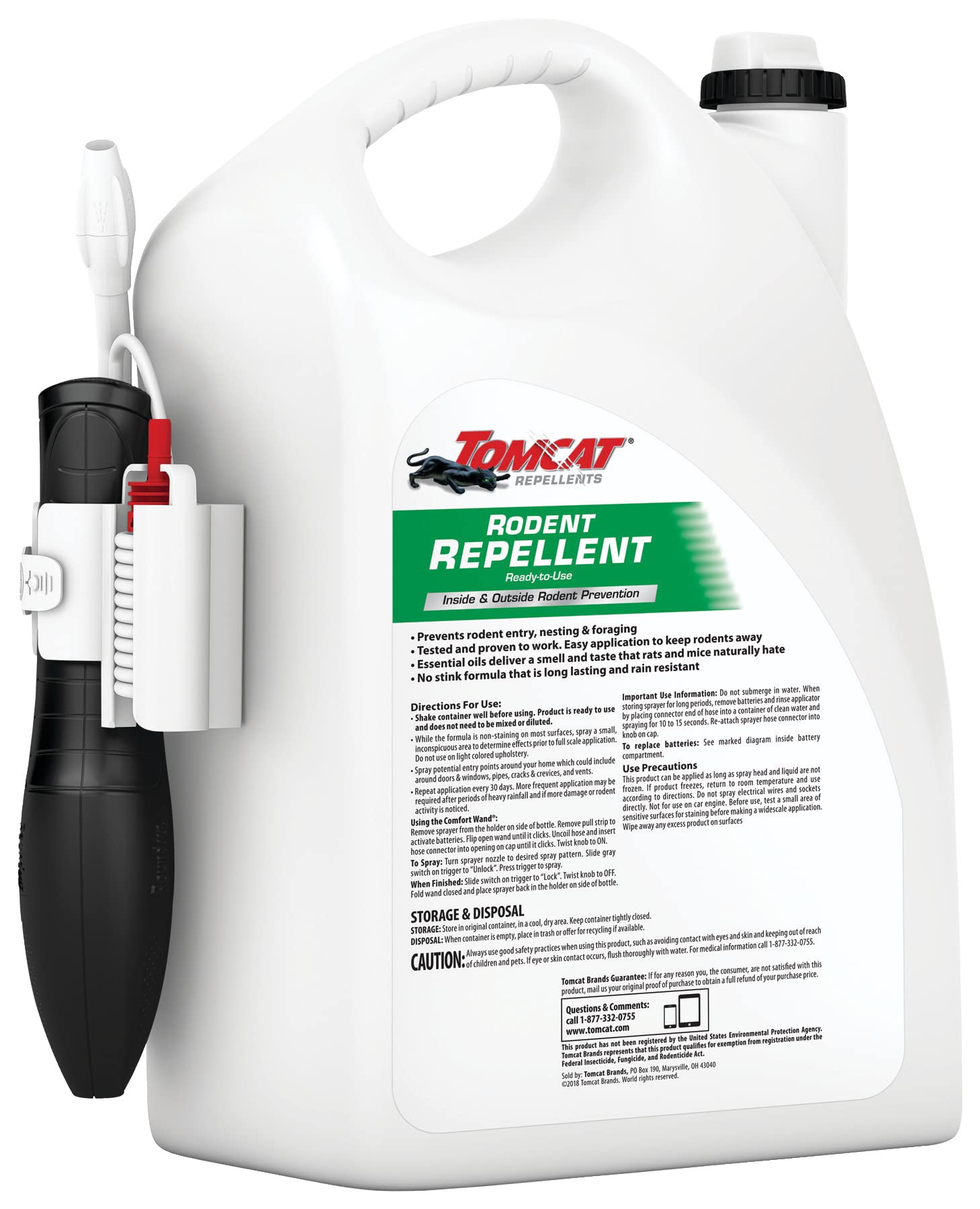 Tomcat ComfortWand applicator enables easy, precise application around entry points.