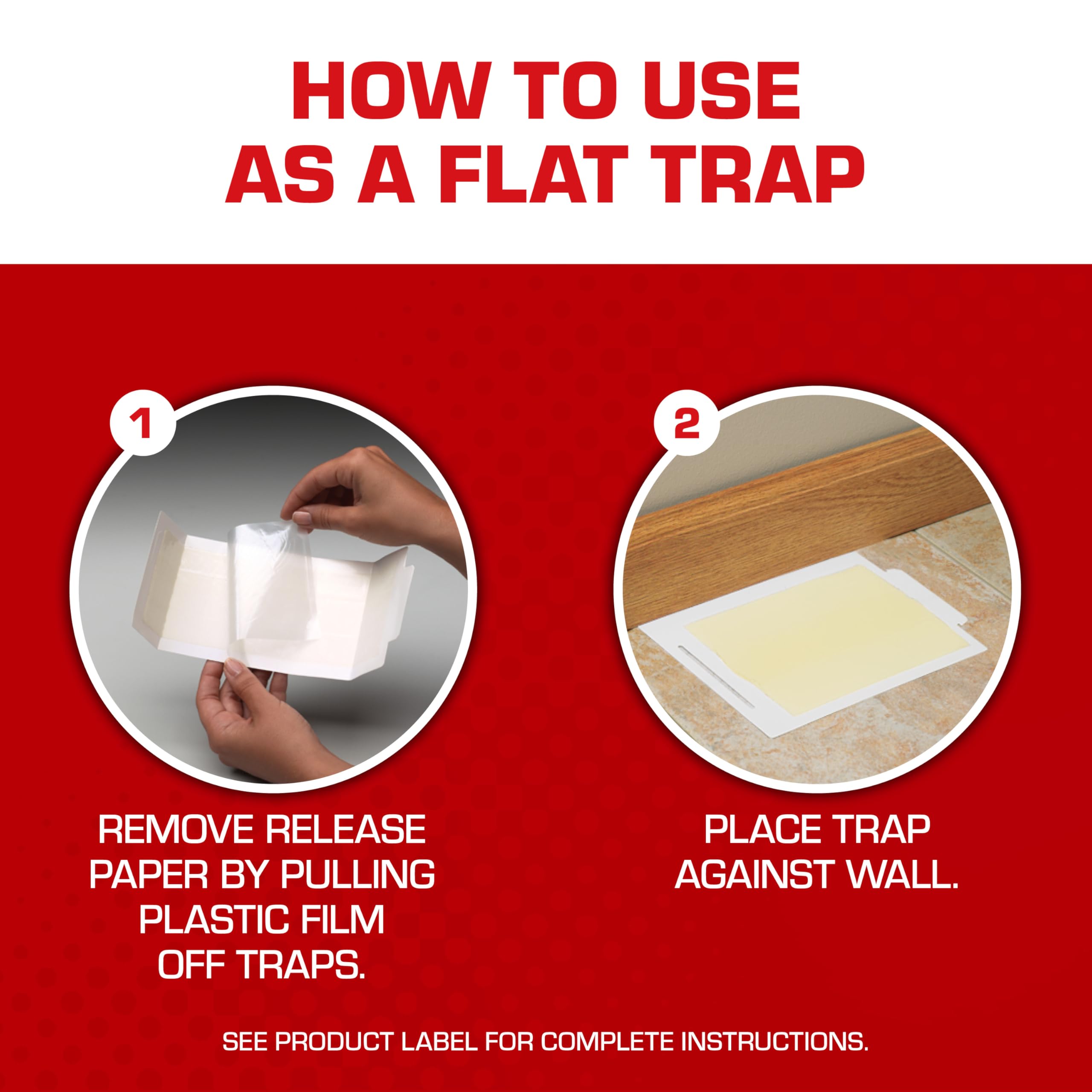 Tomcat Glue Board traps cockroaches and other pests with strong adhesion.