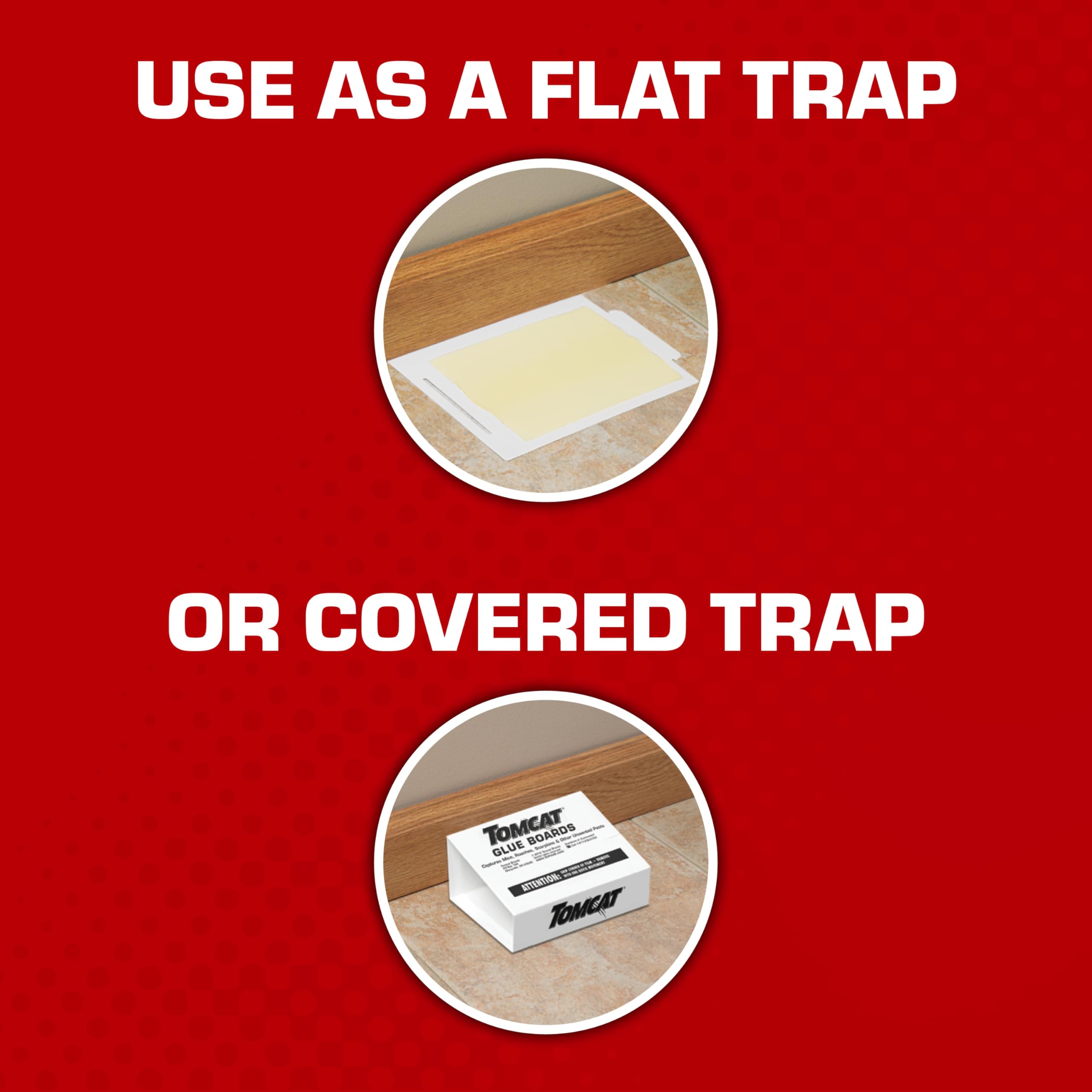 Tomcat Glue Board captures mice with immediate grip for reliable trapping.