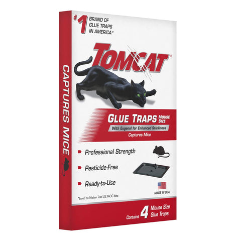 Tomcat glue trap 2-pack shows eight traps included for multiple rooms.