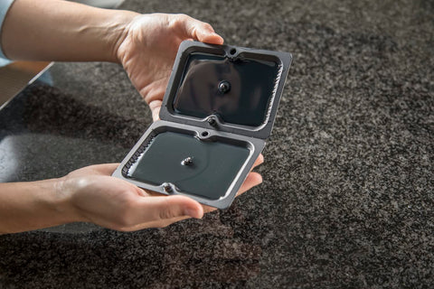Tomcat glue trap captures cockroaches and spiders in tight spaces.