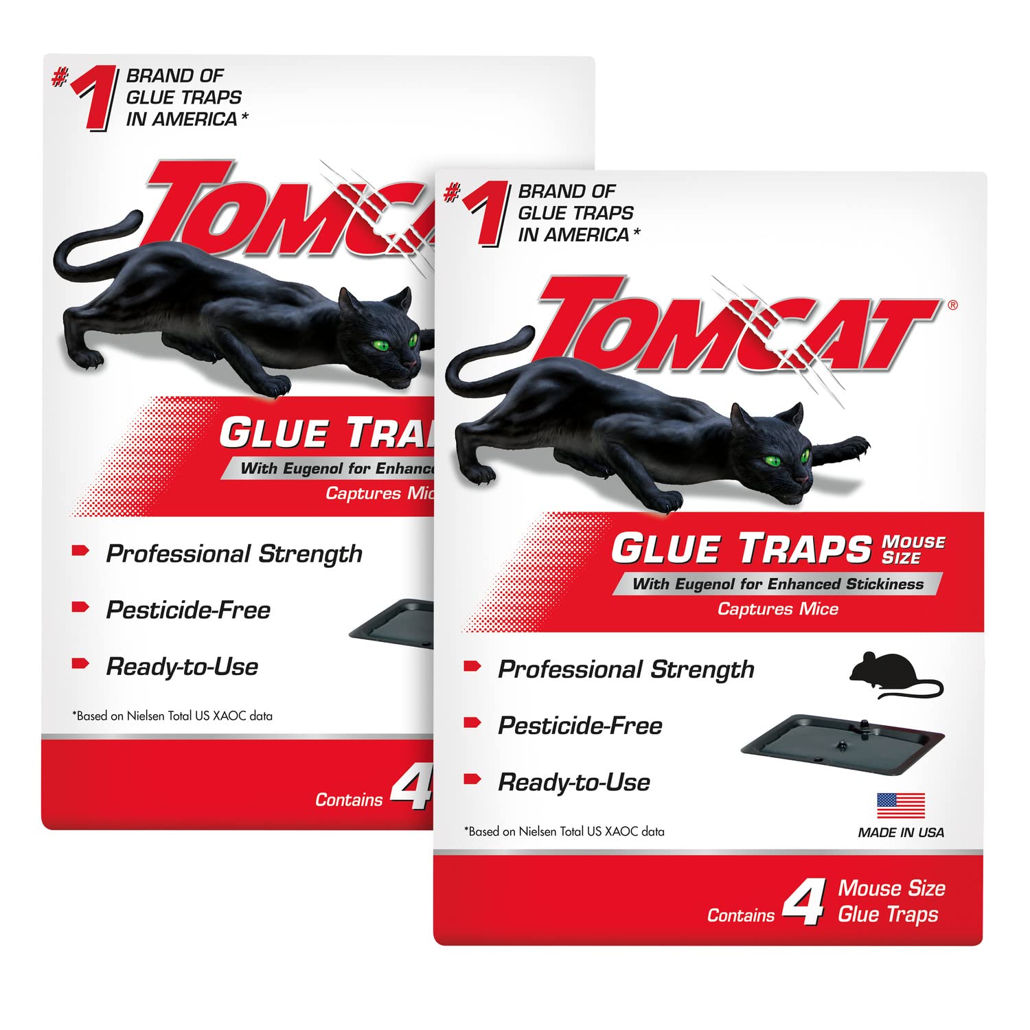 Tomcat glue trap ready-to-use for quick wall-based pest capture.