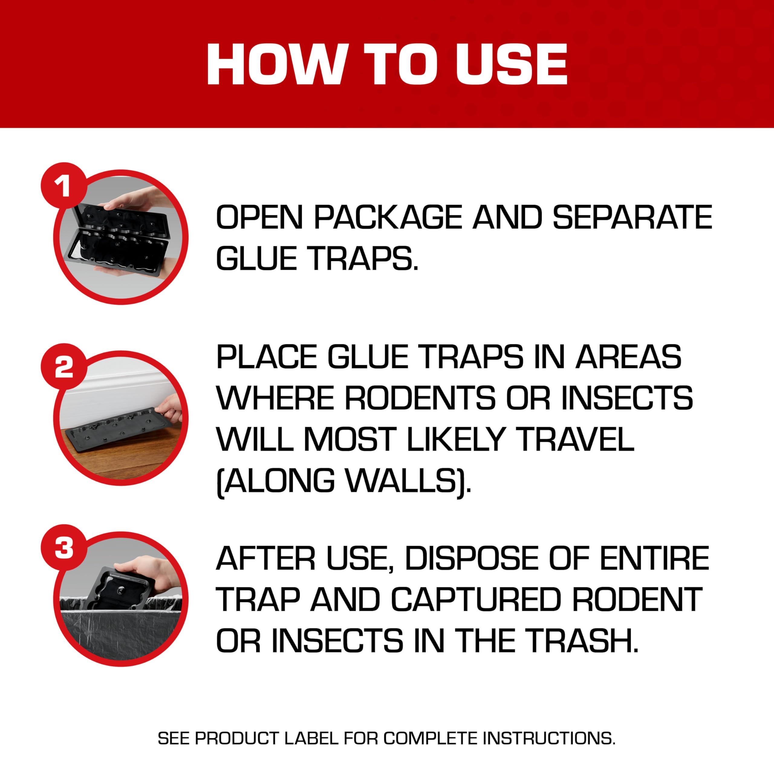 Tomcat glue traps in boxes ready to use out of the box.