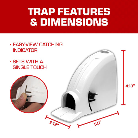 Tomcat Kill & Contain trap placed in pantry corner for discreet placement.