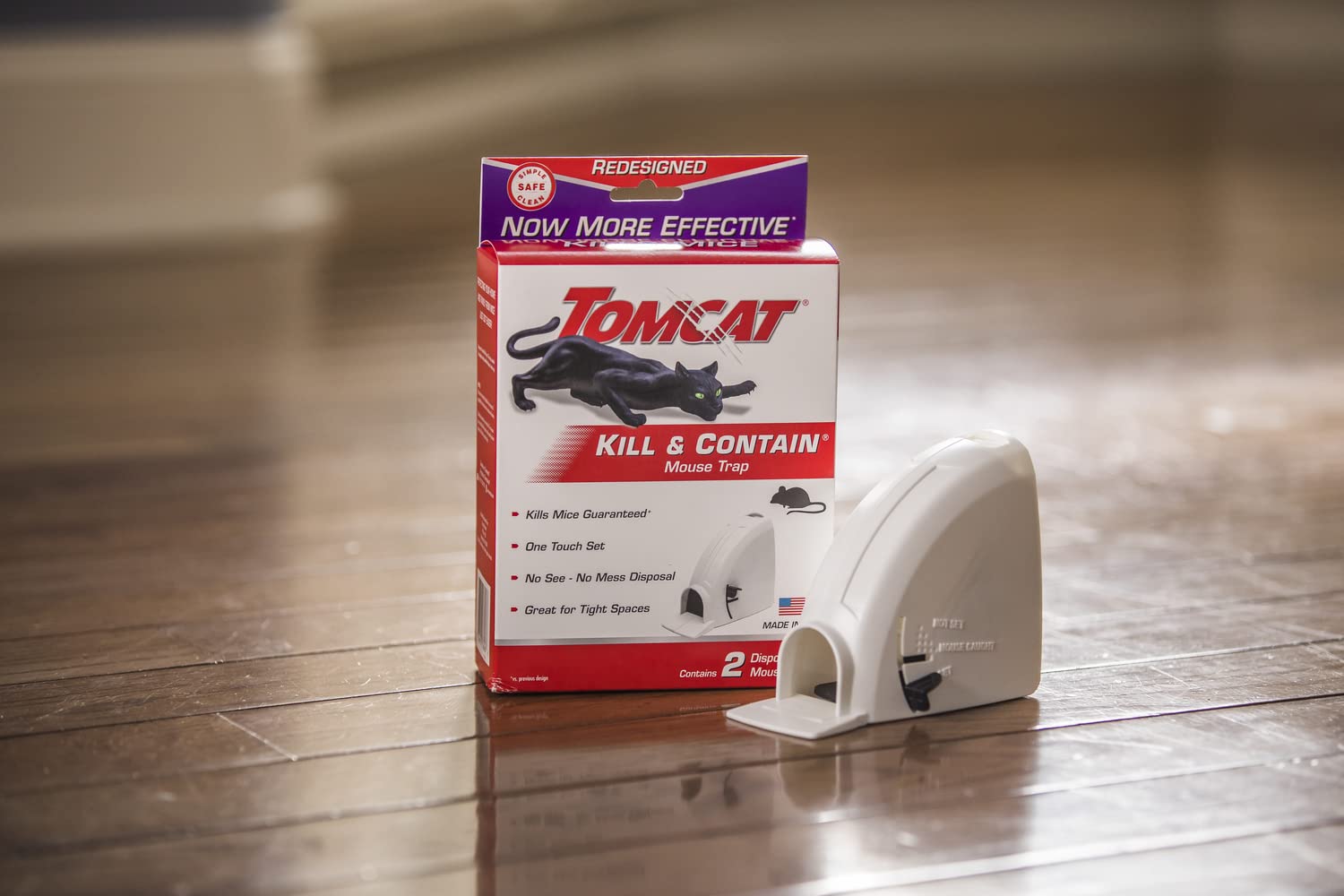 Tomcat Kill and Contain trap with no-mess disposal after capture