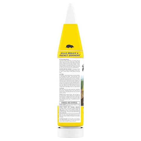 Tomcat Mole & Gopher Bait storage and safety guidance.