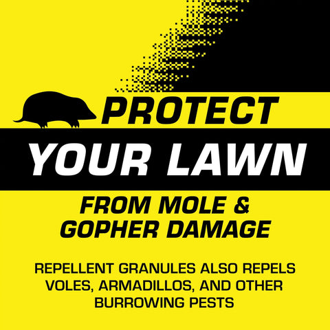 Tomcat granules ready for hand application deterring burrowing pests