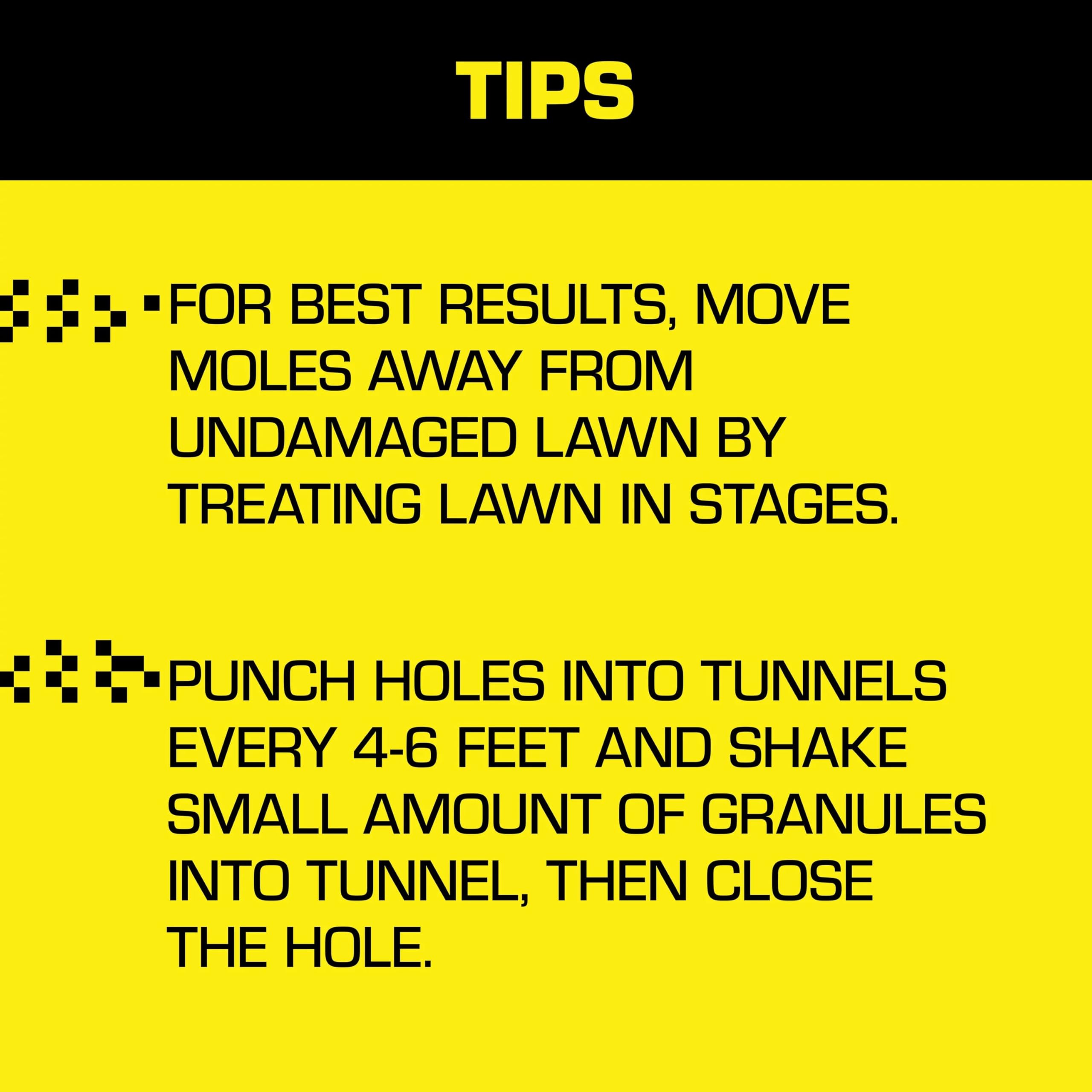 Ready-to-use Tomcat Mole & Gopher Repellent Granules on lawn