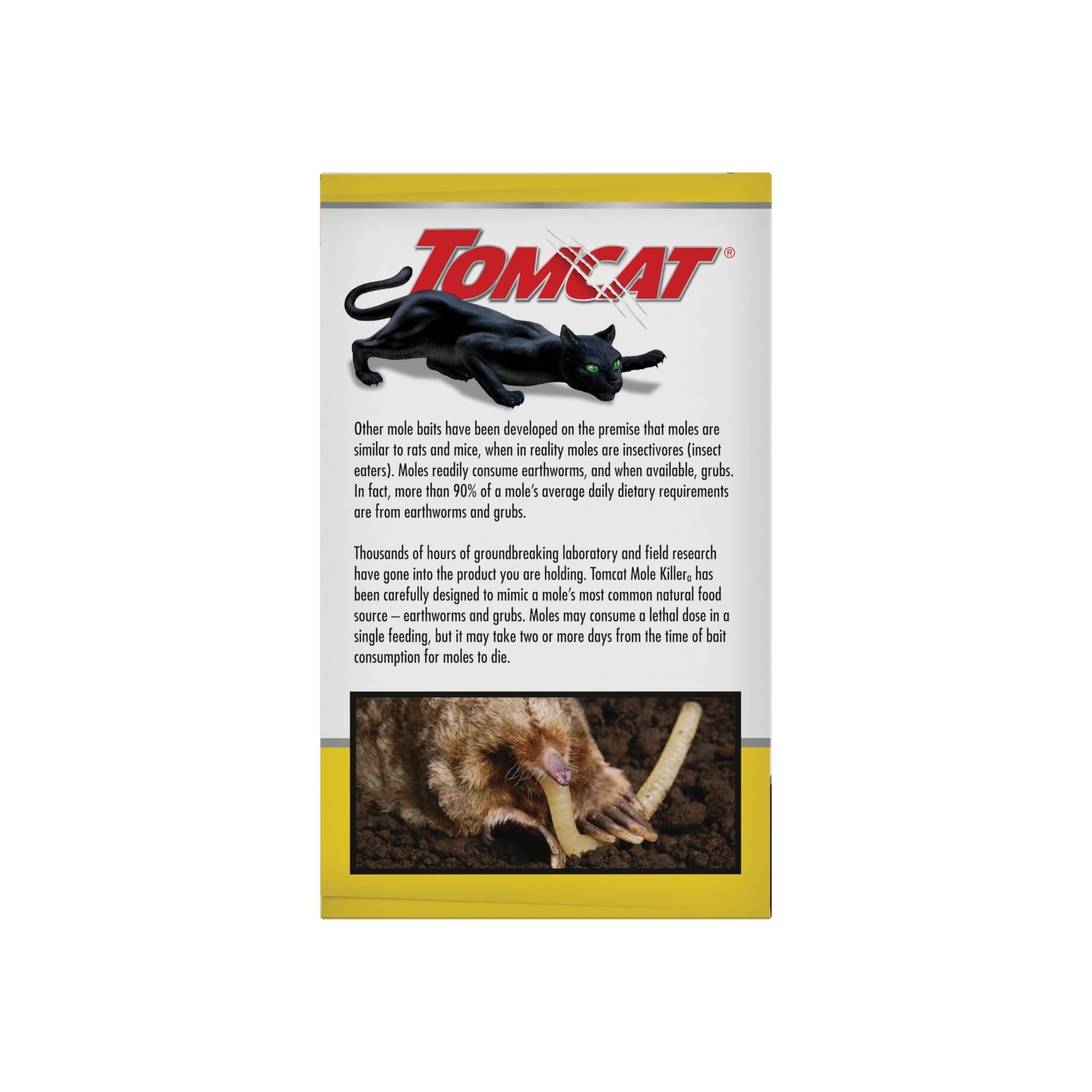 Tomcat Mole Killerₐ applying bait at 5–10 foot intervals along runway