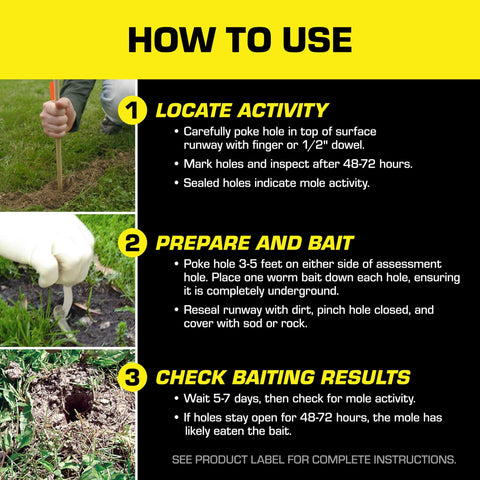 Tomcat Mole Killer packaging notes regional availability for certain states.